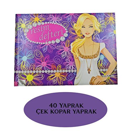 Çınar Uninote Resim Defteri Dikişli Büyük Boy A4 40 Yaprak 12 Adet 
