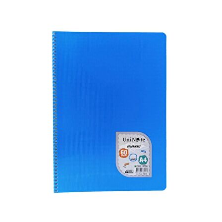 Çınar A4 Colormaxi Spiralli Defter Plastik Kapak Çizgili 60 Yaprak 12 Adet