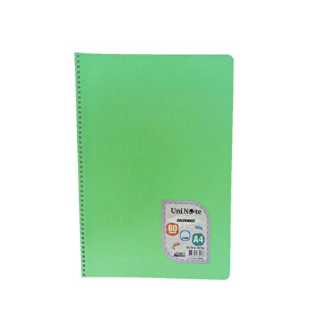 Çınar A4 Colormaxi Spiralli Defter Plastik Kapak Çizgili 60 Yaprak 12 Adet