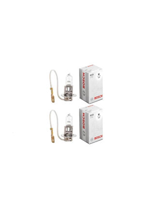 Bosch 2 Adet 12V H3 55W Standart Renk Halogen Ampul