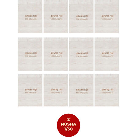 Dilman Sipariş Fişi 1/50 Otokopili 2 Nüshalı 12 Adet