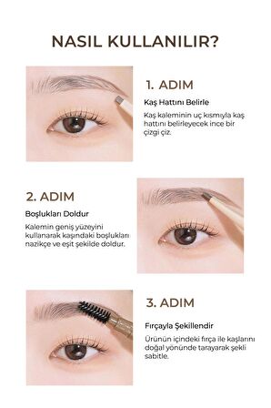 Uzun Süre Kalıcı Asansörlü Kaş Kalemi  Perfect Eyebrow Styler (Dark Brown)