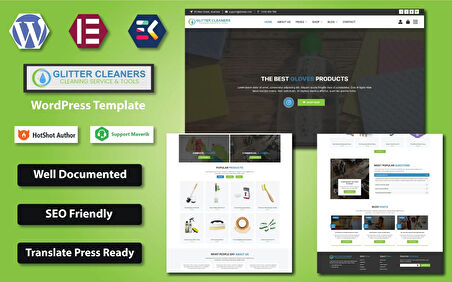 Glitter Cleaners - Temizlik Servisleri ve Araçları WooCommerce Teması