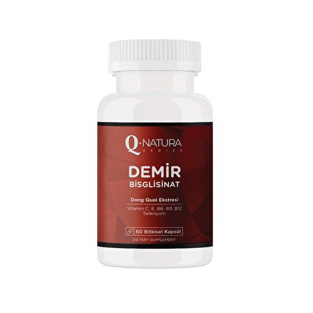 Q Natura Series Demir Bisglisinat 60 Bitkisel Kapsül