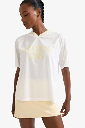 DeFactoFit Oversize Geniş Kalıp Bisiklet Yaka Sporcu Kısa Kollu Tişört