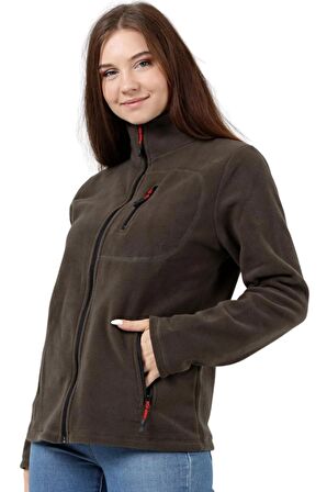 Kadın Polar Tam Fermuarlı Outdoor 3 Cepli Spor Polar Ceket