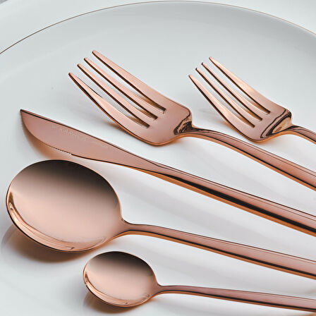 Karaca Orion Rosegold 30 Parça 6 Kişilik Çatal Kaşık Bıçak Seti