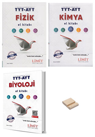 Limit TYT AYT Fizik Kimya ve Biyoloji El Kİtabı 3lü Set+ Telefon Standı