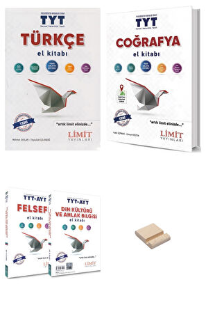 Limit TYT AYT Türkçe Coğrafya Felsefe/Din El Kitabı 3lü Set + Telefon Standı
