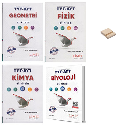 Limit TYT AYT Geometri Fizik Kimya ve Biyoloji El Kİtabı  4lü Set + Telefon Standı