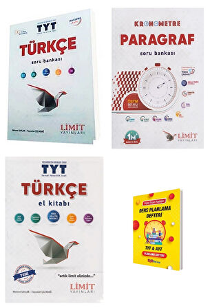 Limit TYT Türkçe Paragraf Soru Bankası ve El Kitabı 3lü Set + Planlama Defteri
