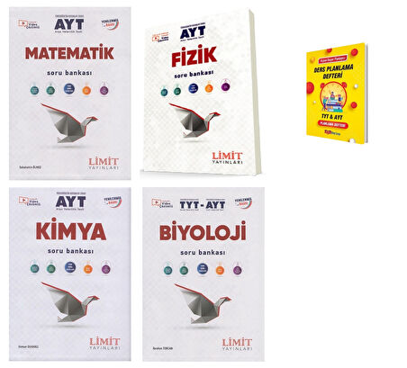 Limit AYT Matematik Fizik Kimya ve Biyoloji Soru Bankası + Planlama Defteri 