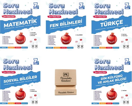Nartest 7. Sınıf Maarif Bağlam Temelli Tüm Dersler Soru Haznesi 5li Set + Telefon Standı