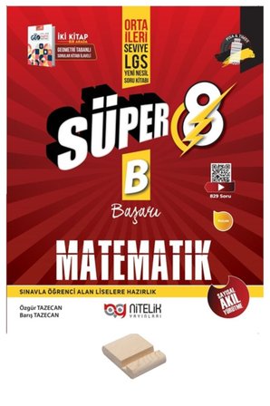Nitelik 8. Sınıf 2027 LGS Süper B Matematik Soru Bankası + Telefon Standı