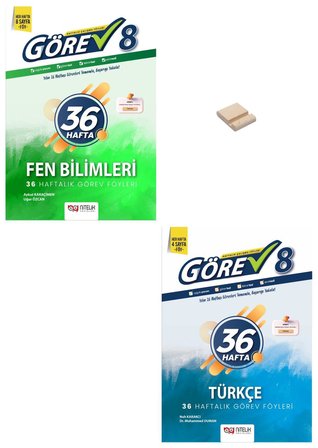 Nitelik 8. Sınıf 2027 LGS Görev Fen Bilimleri ve Türkçe Haftalık Föyler + Telefon Standı