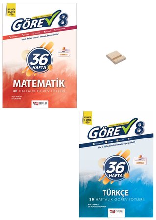 Nitelik 8. Sınıf 2027 LGS Görev Matematik ve Türkçe Haftalık Föyler + Telefon Standı