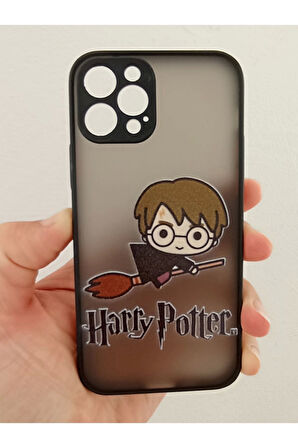 İPhone 12 Pro Uyumlu Kamera Korumalı Harry Potter Kılıf Tuşları Renkli Hux Kapak