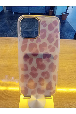 İPhone 12 Pro Max Uyumlu Leopar Desen Hologramlı Kılıf Darbe Korumalı Kapak