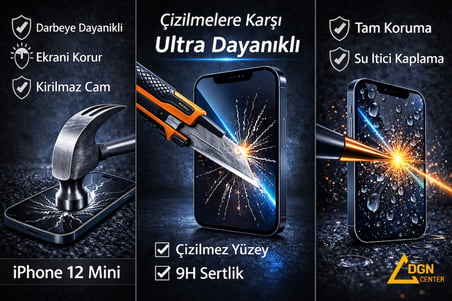 İphone 12 Mini Uyumlu Kırılmaz Ekran Koruyucu