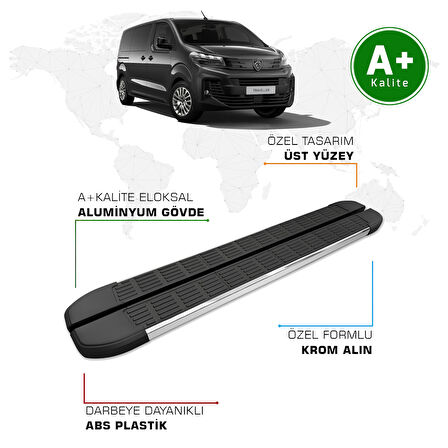 Peugeot Expert Yan Basamak Uzun Şasi 2017 Model ve Sonrası S-Line