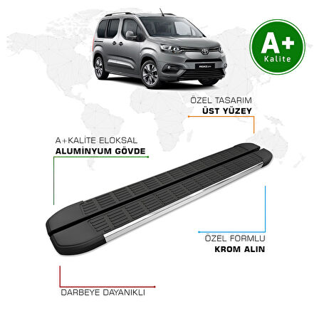 Toyota Proace City Yan Basamak Kısa Şasi 2019 Model ve Sonrası S-Line