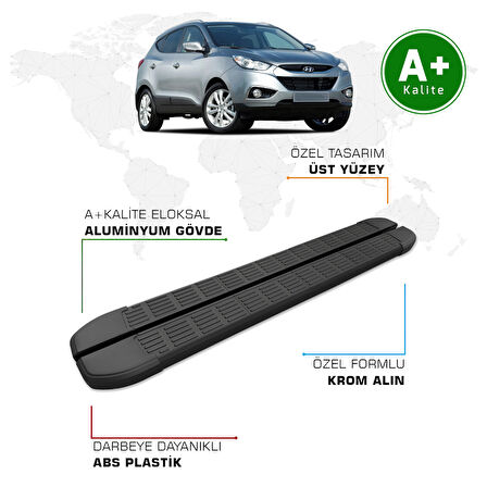 Hyundai IX-35 Yan Basamak 2010 – 2015 Model S-Line Siyah