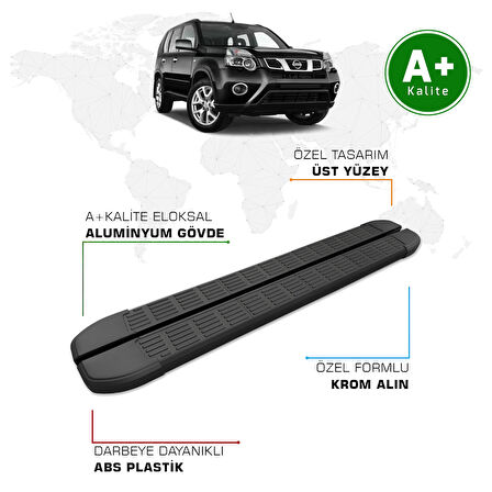 Nissan X-Trail Yan Basamak 2007 – 2014 Model S-Line Siyah