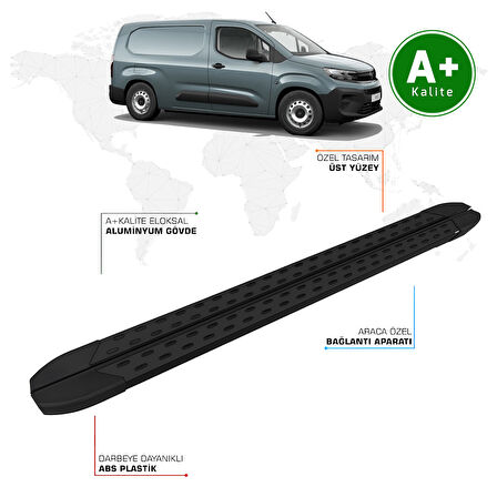 Opel Combo Panelvan Yan Basamak Uzun Şasi 2024 Model ve Sonrası TrimLine Siyah