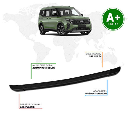 Ford Courier Arka Basamak 2024 Model ve Sonrası TrimLine Siyah