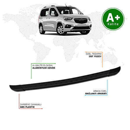 Opel Combo Arka Basamak Kısa Şasi 2019 Model ve Sonrası TrimLine Siyah