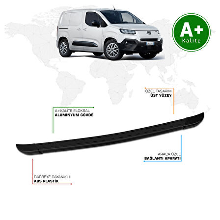 Fiat Doblo Panelvan Arka Basamak Uzun Şasi 2024 Model ve Sonrası TrimLine Siyah