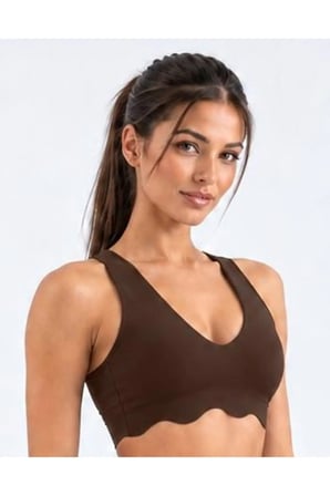 Scallop Detay Spor Büstiyer ( Sadece üst )