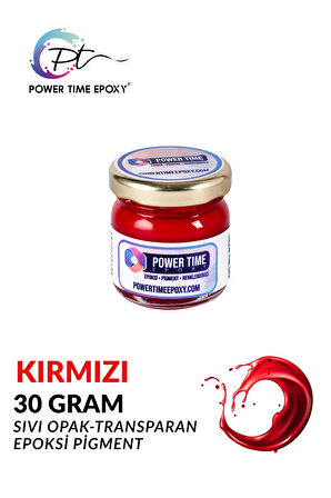 Opak & Transparan Sıvı Pigment Boya / Kırmızı / Epoksi Için 30 GRAM