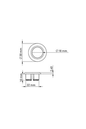 A Tipi Krom Lavabo Su Taşma Yüzüğü