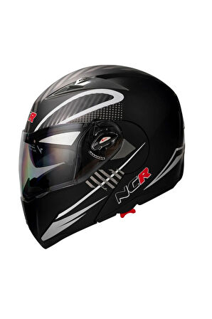 NCR Kask Çene Açılır Vizörlü Monster Mat Siyah (Ece Belgeli)