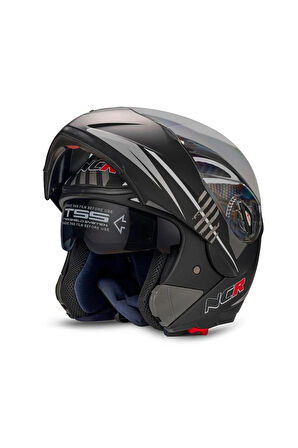 NCR Kask Çene Açılır Vizörlü Monster Mat Siyah (Ece Belgeli)