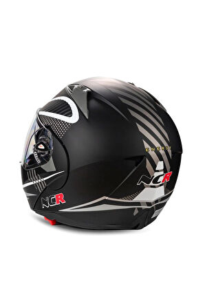 NCR Kask Çene Açılır Vizörlü Monster Mat Siyah (Ece Belgeli)