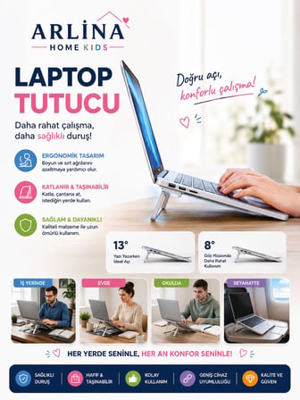 Katlanabilir  Yükseltici Laptop Standı