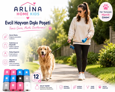 Evcil Hayvan Dışkı Poşeti (12 Rulo)