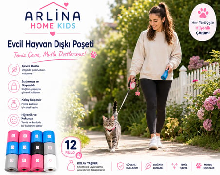 Evcil Hayvan Dışkı Poşeti (12 Rulo)