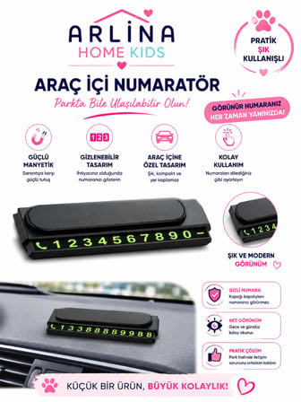 Araç İçi Kaydırmalı Gizli Park  Numaratörü