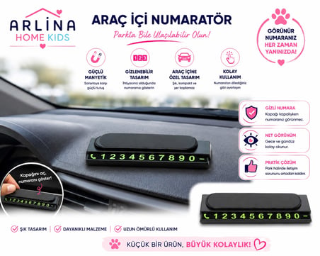Araç İçi Kaydırmalı Gizli Park  Numaratörü