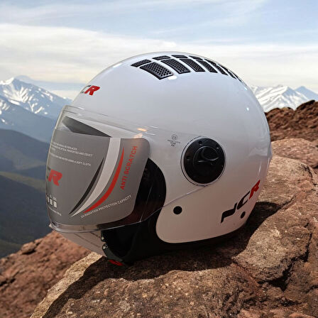 NCR KASK ÇENESİZ 230 ECE BELGELİ - PARLAK BEYAZ