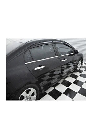 Honda Civic Krom Cam Çıtası 6 Parça 2005-2011 Arası Paslanmaz Çelik