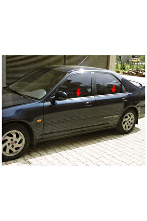 Honda Civic Krom Cam Çıtası 4 Parça 2001-2007 Arası Paslanmaz Çelik