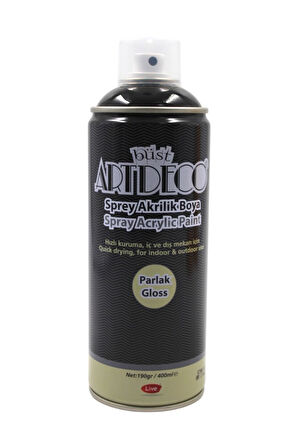 Artdeco 790 Siyah Sprey Akrilik Boya 400Ml