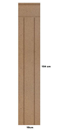 Iskandınav Model( 18 X 104 Cm )Dekoratif Duvar Paneli  Boyanabilir Ahşap 6 Mm Ham Mdf Duvar Paneli