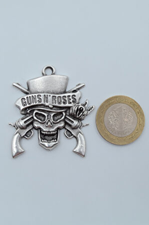 Guns'n Roses Gümüş Kaplama Kolye Ucu