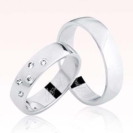 Beyaz Altın Alyans 1303-1