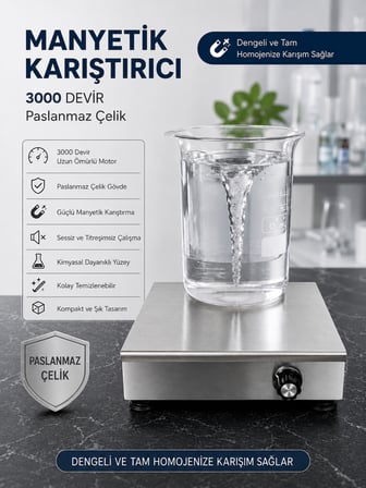 Manyetik Karıştırıcı Paslanmaz Çelik 1 Adet 6x20 mm Manyetik Balık 